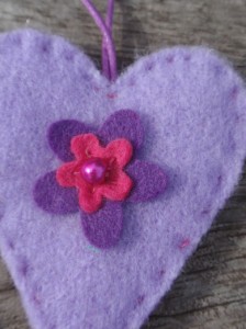 Lilac & purple heart close up